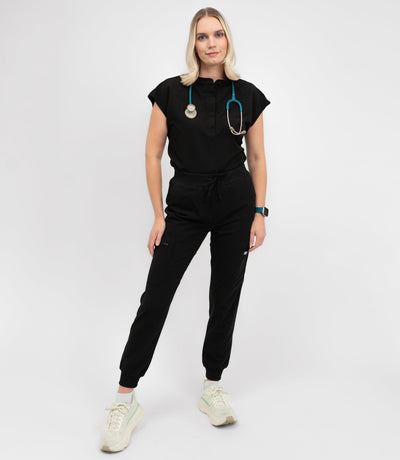 Women medical scrubs for sale, black