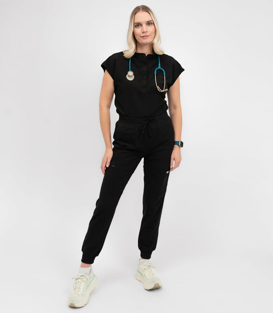 Women medical scrubs for sale, black